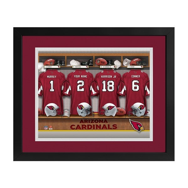 Arizona Cardinals NFL Personalized Locker Room Print