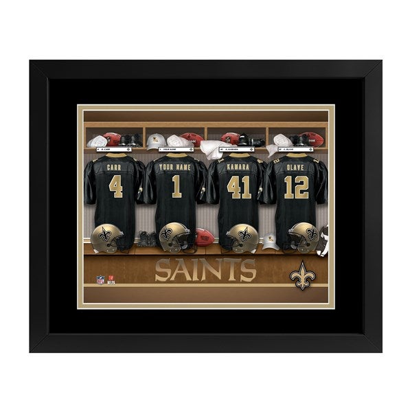 New Orleans Saints NFL Personalized Locker Room Print - 43364D