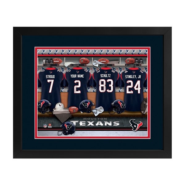 Houston Texans NFL Personalized Locker Room Print - 43365D