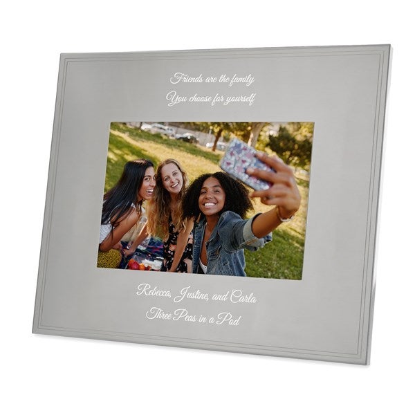 Engraved Friendship Tremont Gunmetal 4x6 Picture Frame     - 43380