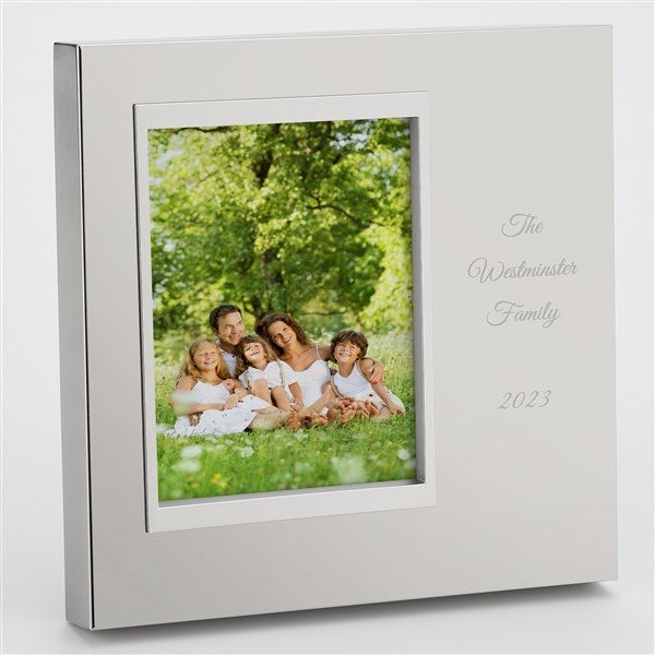 Engraved Friends Silver Uptown 4x6 Picture Frame- Vertical/Portrait