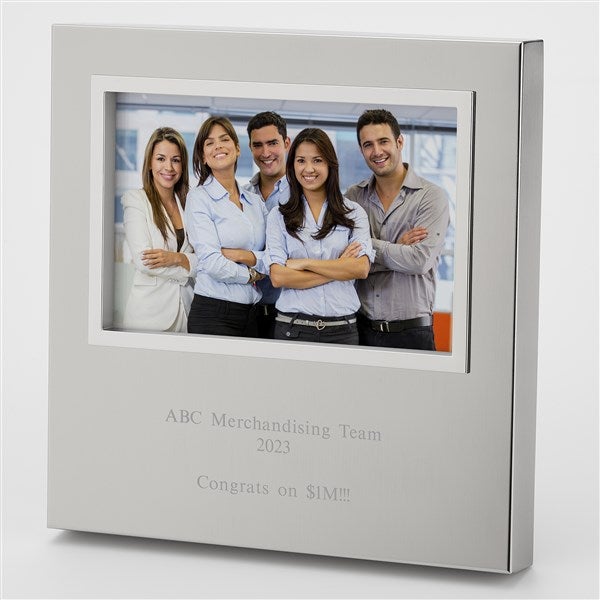 4x6 Silver Photo Frame  Beautiful Modern Silver Desk Photo Frame