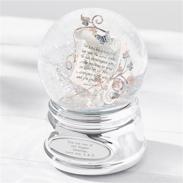 Engraved Prayer Scroll Snow Globe