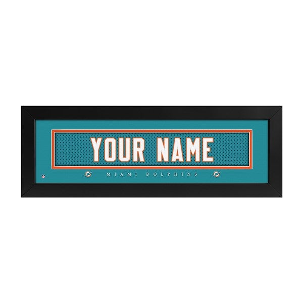 Miami Dolphins NFL Personalized Name Jersey Print - 43618D