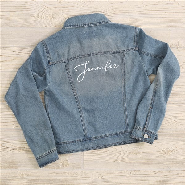 Classic Name Embroidered Jean Jacket