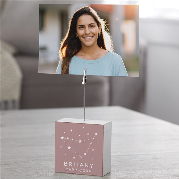 Zodiac Constellations Personalized Photo Clip Holder  - 43856