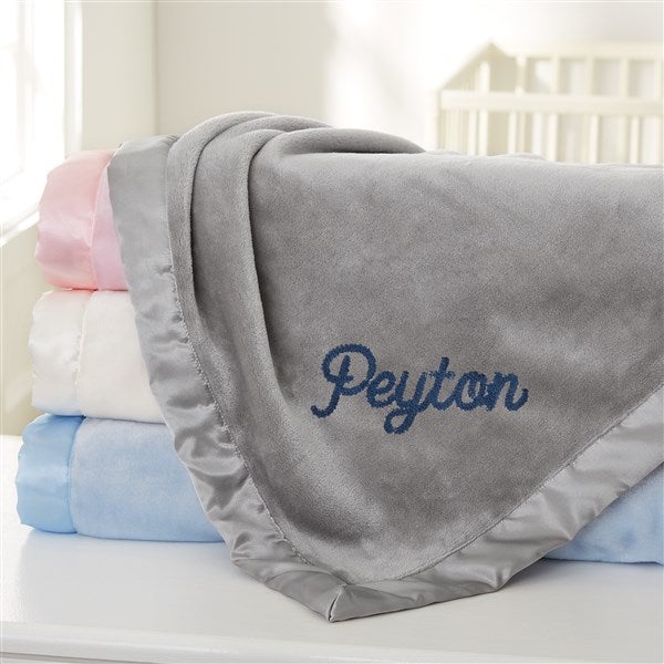 Modern Name Embroidered Baby Blanket - 43866