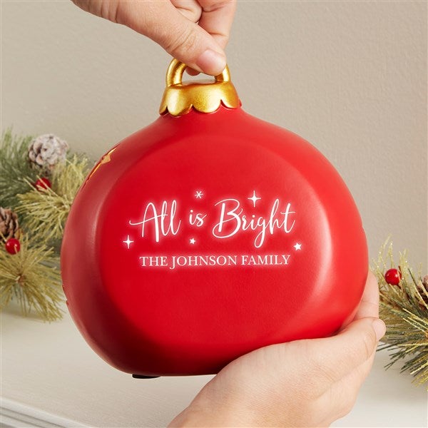 All Is Bright Personalized Light Up Resin Table Top Ornament