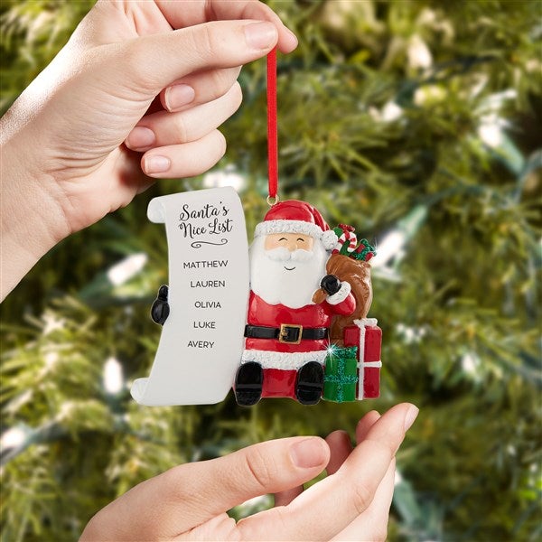 Santa's List Personalized Christmas Ornament