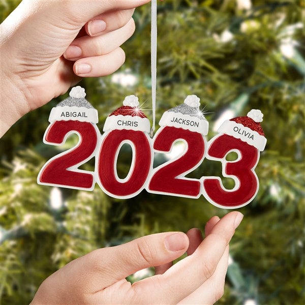 2023 Personalized Family Christmas Ornament - 4 Names