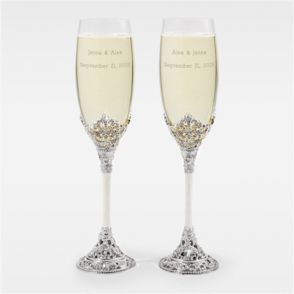 Engraved Wedding Cathedral Flute Set - 43994