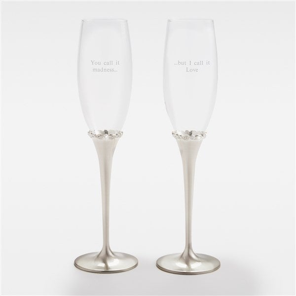 Engraved Romantic Princess Flute Set - 44021