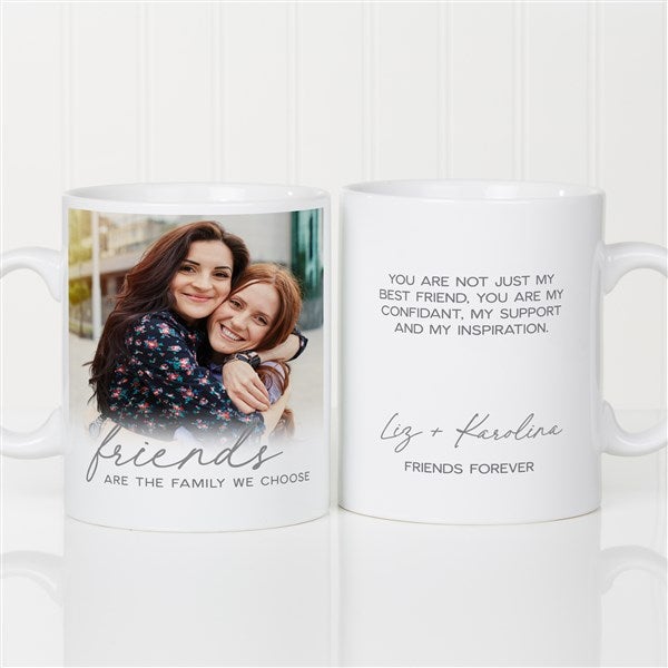 Friends Are The Family We Choose Personalized 30 oz. Oversized Coffee Mug - 44206