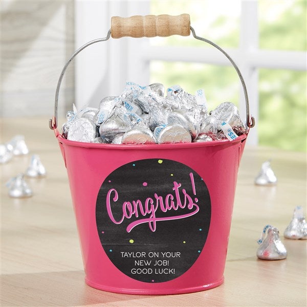 Congratulation Personalized Metal Buckets - 44217