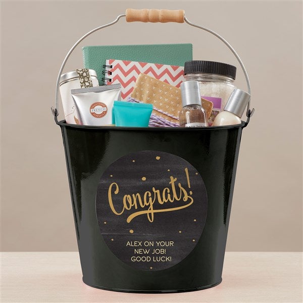 Congratulation Personalized Metal Buckets - 44217