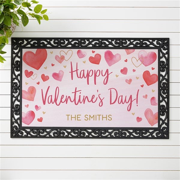 Painted Hearts Personalized Doormats - 44534