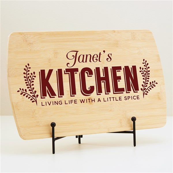 Her Kitchen Personalized Wood Cutting Board  - 44628