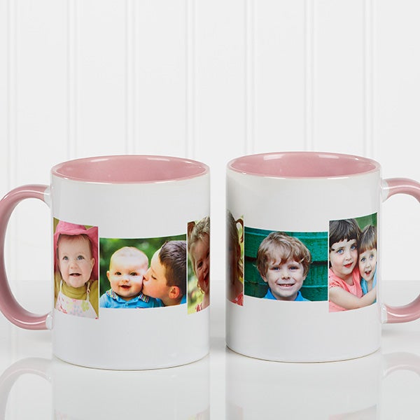 Las Vegas High Resolution Pink Photo Collage 11 Ounce Souvenir Coffee Mug