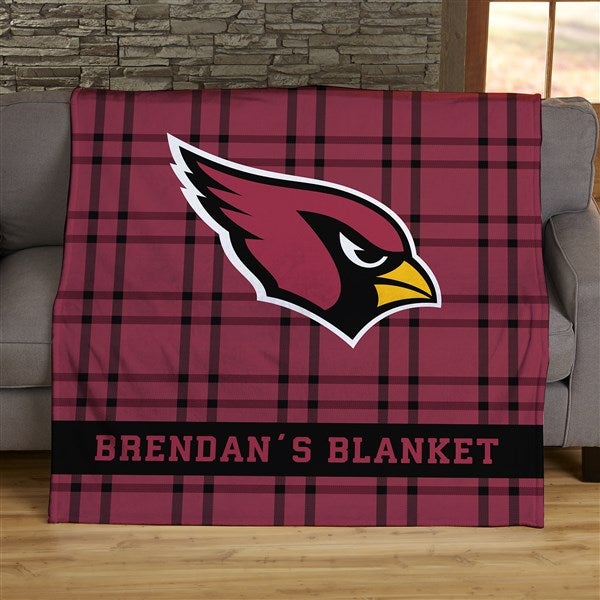 NFL Arizona Cardinals Helmet Personalized 60x80 Plush Fleece Blanket