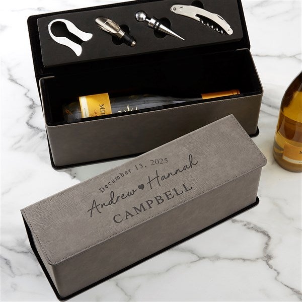 Simply Us Personalized Wedding Wine Bottle Accessory Box  - 44692