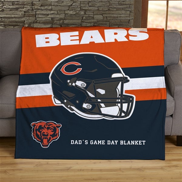 NFL Chicago Bears Helmet Personalized Blankets - 44709