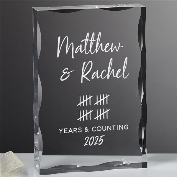 Anniversary Tally Engraved Acrylic Keepsake Gift - 44746