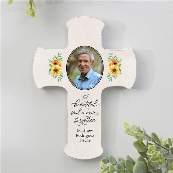 Beautiful Soul Personalized Memorial Photo Cross - 44788