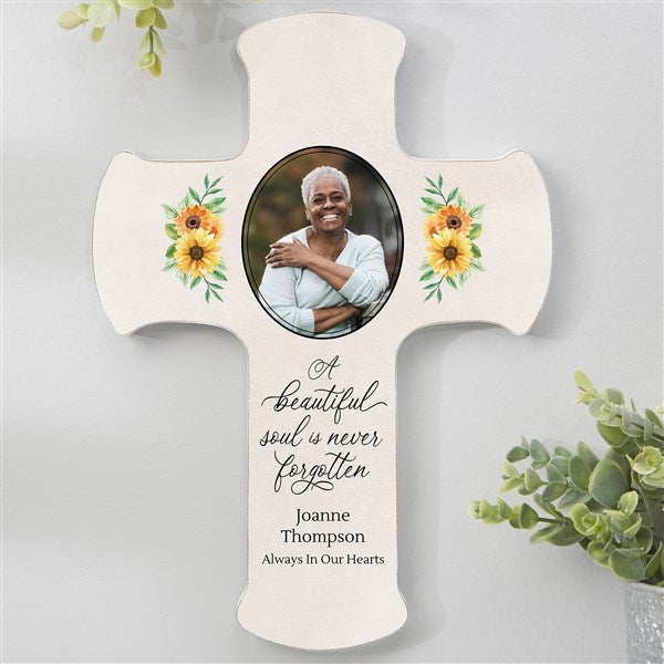 Beautiful Soul Personalized Memorial Photo Cross - 44788