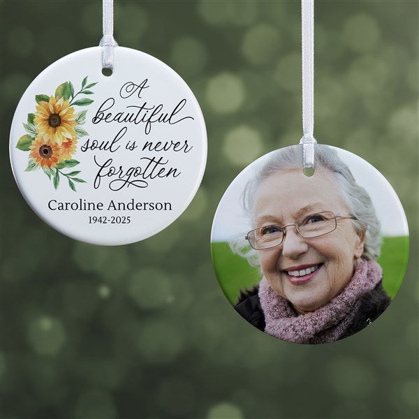 Beautiful Soul Personalized Memorial Photo Ornament - 44794