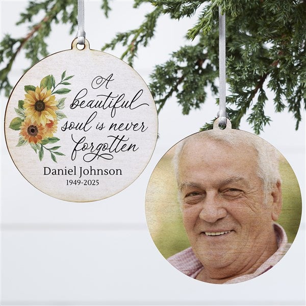 Beautiful Soul Personalized Memorial Photo Ornament - 44794