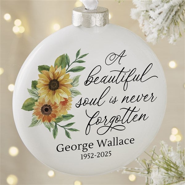 Beautiful Soul Personalized Memorial Photo Ornament - 44794