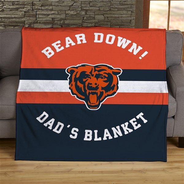 Chicago Bears NFL Throw Blanket with Plush Bear