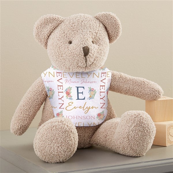 Blooming Baby Girl Personalized Plush Teddy Bear