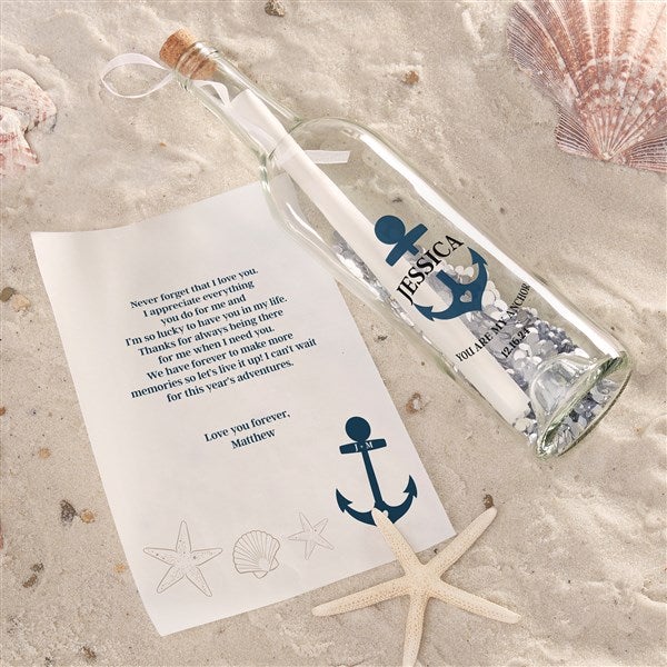 You Are My Anchor Personalized Letter In A Bottle  - 44933