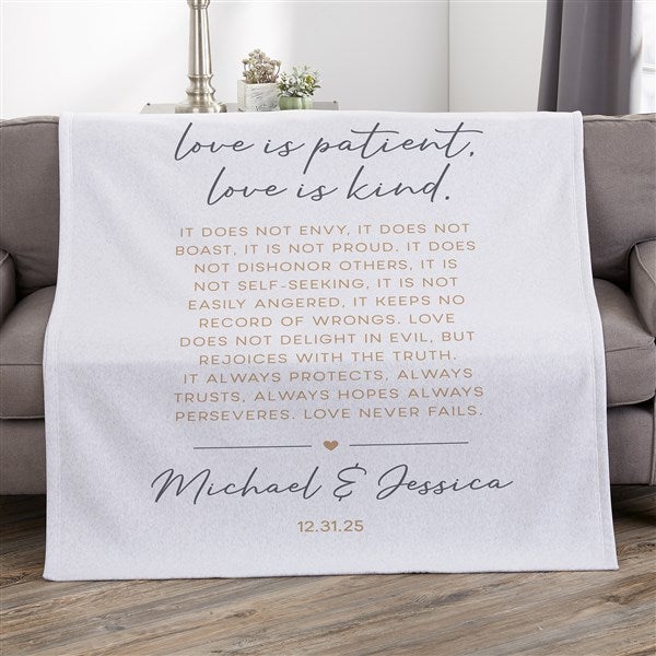 Love is Patient Personalized Blanket  - 44949