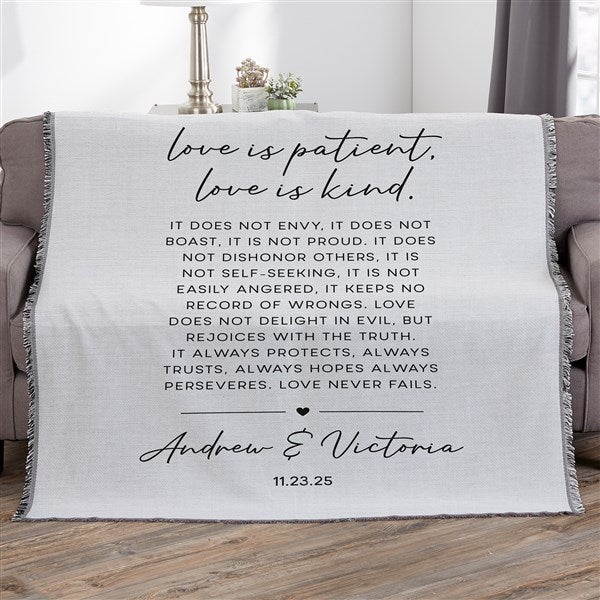 Love is Patient Personalized Blanket  - 44949