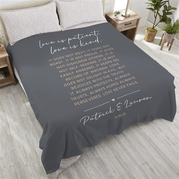 Love is Patient Personalized Blanket  - 44949