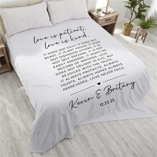 Love is Patient Personalized Blanket  - 44949