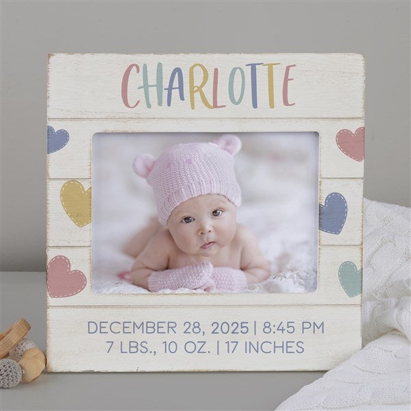 Personalized Baby Shiplap Frame - Hi Little One - 44967