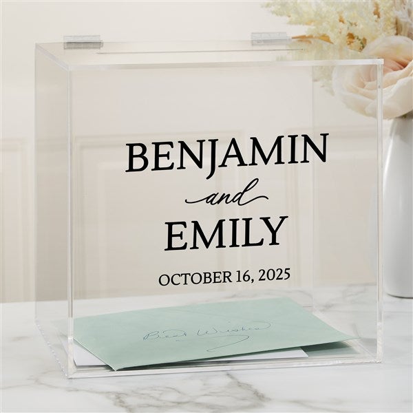 Ever After Elegance Personalized Acrylic Card Box - 44980