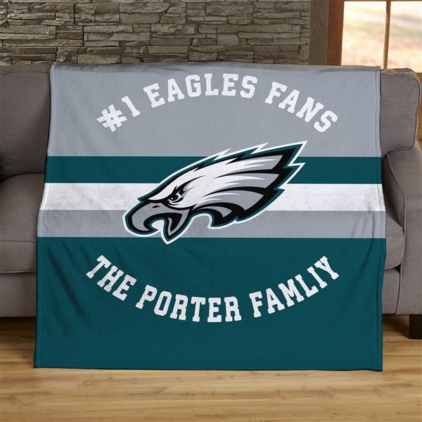 NFL Plaid Pattern Philadelphia Eagles Personalized 50x60 Plush