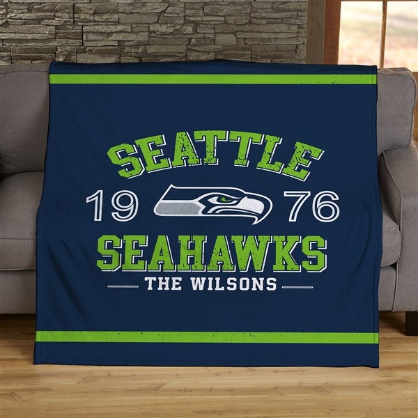 NFL Established Seattle Seahawks Personalized 60x80 Plush Fleece Blanket -  - On Sale Today!