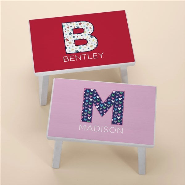 Pop Pattern Personalized Kids Step Stool - 45262