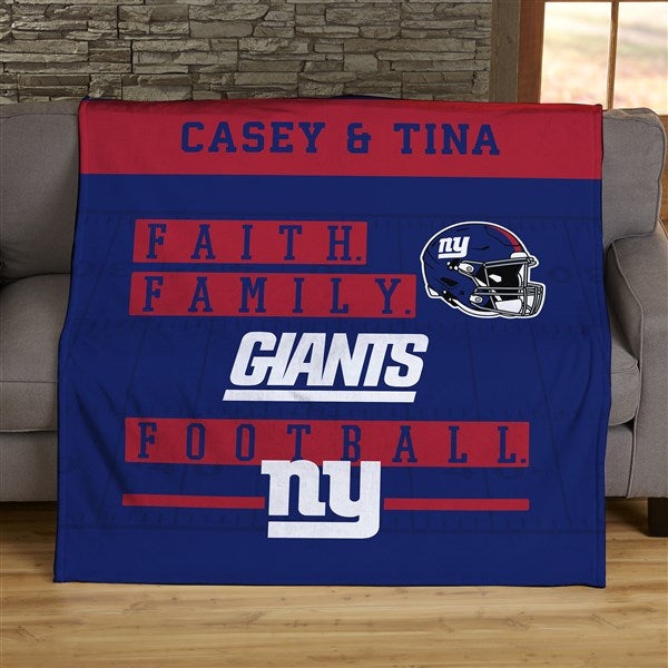 NFL Faith & Family New York Giants Personalized Blankets - 45315