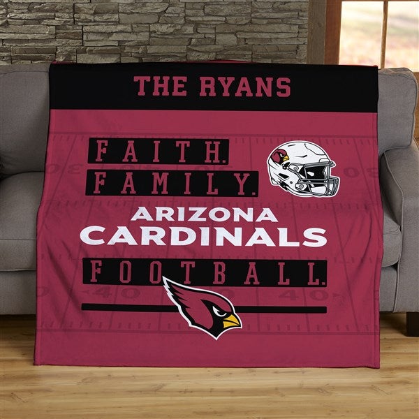 NFL Faith & Family Arizona Cardinals Personalized Blanket - 45336