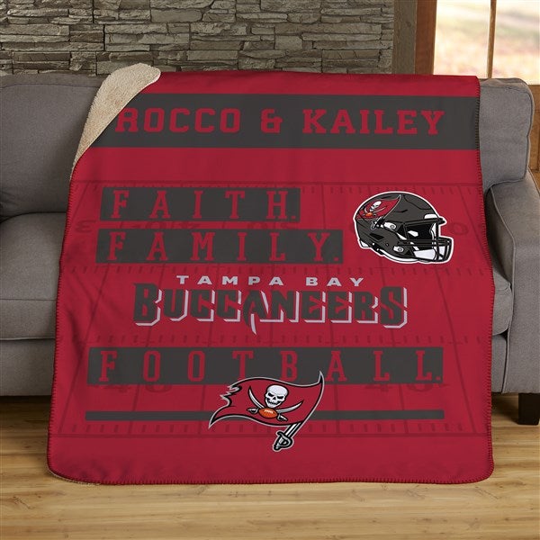 NFL Faith & Family Tampa Bay Buccaneers Personalized Blanket - 45368