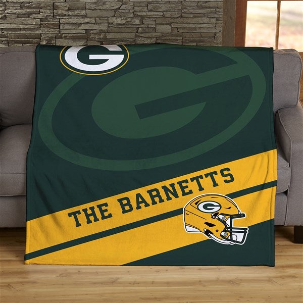 NFL Corner Logo Green Bay Packers Personalized 50x60 Plush Fleece Blanket