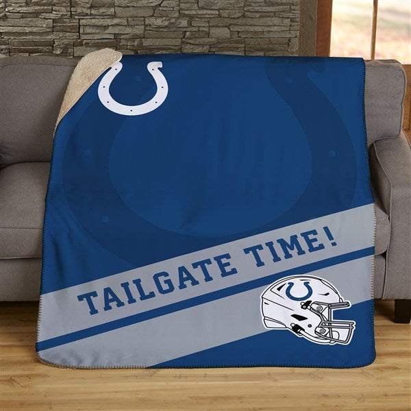 NFL Corner Logo Indianapolis Colts Personalized Blankets - 45477