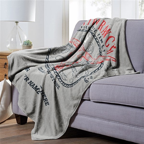 Yellowstone Dutton Ranch Personalized Fleece Blanket