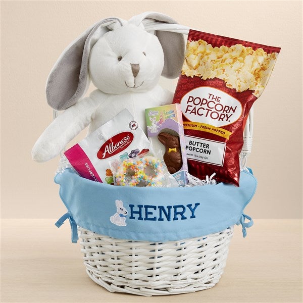 Bunny Name Embroidered Easter Gift Basket - 45531